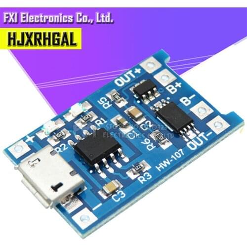 5PCS Micro USB 5V 1A 18650 TP4056 Lithium Charger Module Charging With Dual Functions 1A Li-ion Battery protection board New
