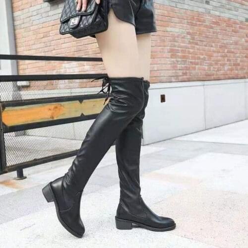 Thin Womens Over-the-knee Boots 2020 Autumn New Flat-bottomed Female Long Boots Net Red All-match Women Boots