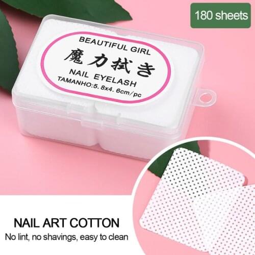 180pcs Nail Polish Remover Nail Wipes Cotton Pads Acrylic Gel Tips Manicure Gel Lint-Free Wipes Napkins For Nails Nail Art Tools