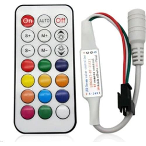 21Keys 5-24V RF Led Controller Mini Pixel Dimmer 3pin For WS2812B WS2811 WS2812 Led Pixel Strip Light RF Module Connector
