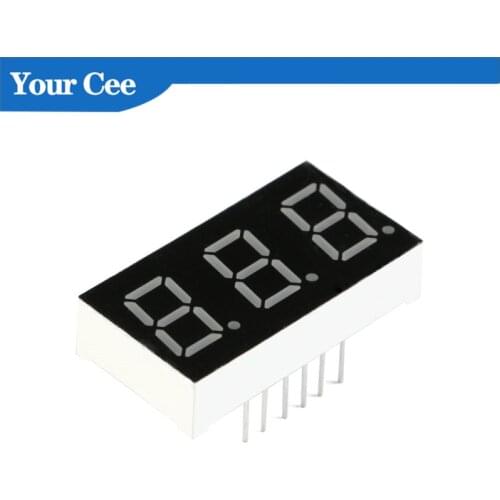 5Pcs 7 Segment 0.28 Inch LED Display 3 Bit 0.28" Digital Tube Common Cathode Red Electronic Diy Board Led Digital Module