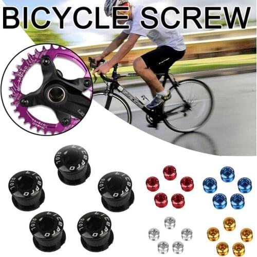 5PCS Super Light Aluminum Alloy Chain Ring Wheel Bolt Road MTB Bicycle Disc Screws for Crankset Bicycle Bike Parts