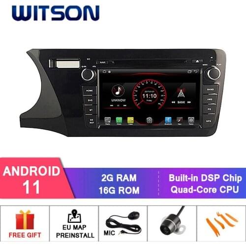 WITSON Android 11 CAR RADIO FOR HONDA CITY 2014 LHD AUTO STEREO NAVIGATION HEAD UNIT MULTIMEDIA TPMS OBD DVR built in carplay