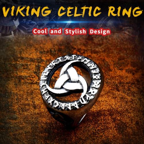 Beier 316L Stainless Steel nose viking Amulet Celti c runes Odin 's Symbol for men scandinavian wholesale ring jewelry LR616