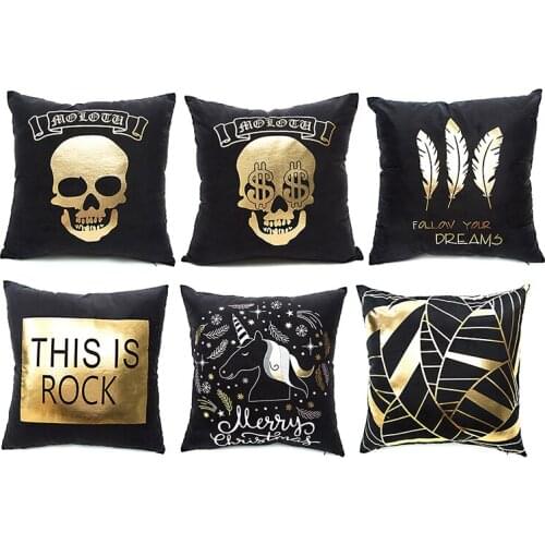 Bronzing pillow case pillow cover decorative cushions home almofadas para cojines cushion throw pillows