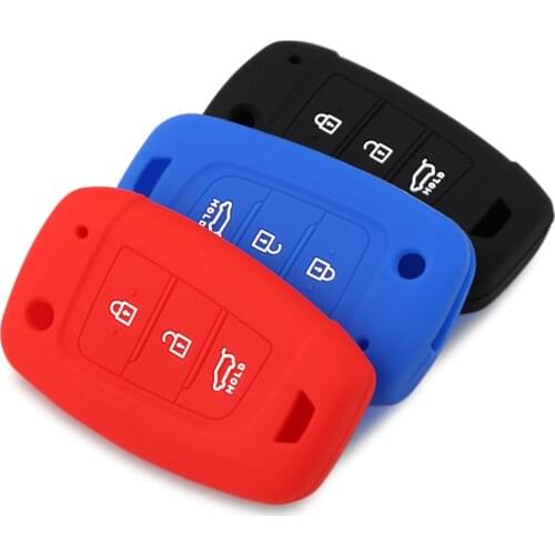 3 Button Silicone Car Remote Key Fob Shell Cover Case For Hyundai Solaris 2 Elantra i30 i35 i40 Tucson 2015 2016 2017 2018 2019