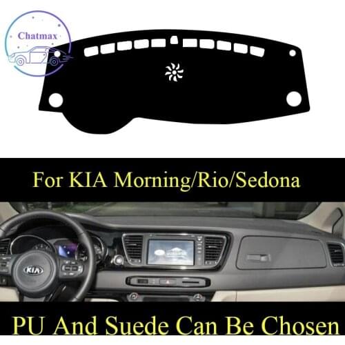 Customize For KIA Morning 09-16/Rio/Sedona Dashboard Console Cover PU Leather Suede Protector Sunshield Pad