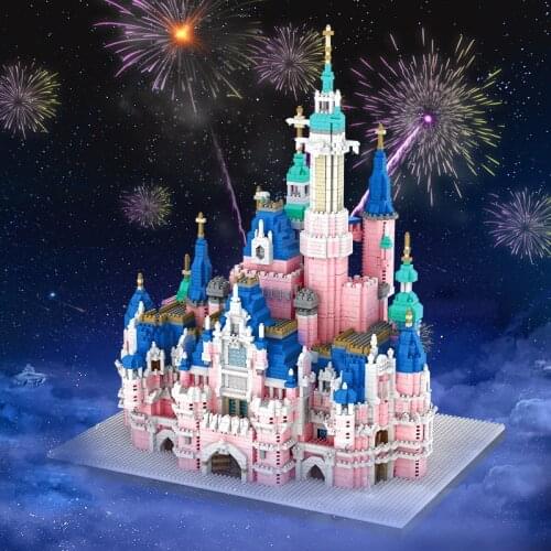 6300pcs+ Dream Tale Magic Disney Castle Building Blocks Architecture Model Mini Building Bricks Toys Anime Gifts for Kids 7822
