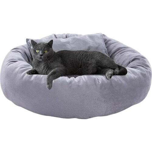 Round Cat Beds House Soft Long Plush Best Pet Dog Bed For Dogs Basket Pet Products Cushion Cat Bed Cat Mat Animals Sleeping Sofa