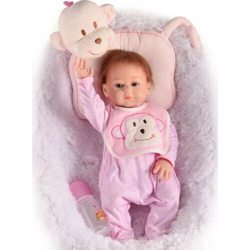 20'' Reborn Baby Girl Doll Toy Lifelike Soft Full Silicone Vinyl Newborn Gifts + Kids Toys Reborn Baby Silicone > 3 Years Old