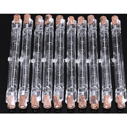 10Pcs Linear Double End Halogen Light Bulb Transparent Lamp 118mm R7S 220-240V 500W Watt Wedding Party Decoration
