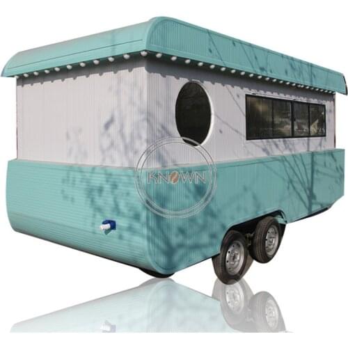 Boat Type Street Food Cart Mobile Catering Carts Concession Food Trailer 4M length Fast Food Kiosk Outdoor
