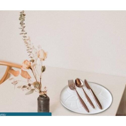 Lux durable Gold&Bronze 84 Piece 12 Person Cutlery Set(spoon&knives&fork&teaspoon)