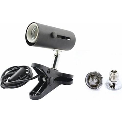 Heat lamp Pet reptile bulb w / Ceramic clip-on holder,UVA + UVB 3.0, emits a broad-spectrum light , Amphibians 110v 220v