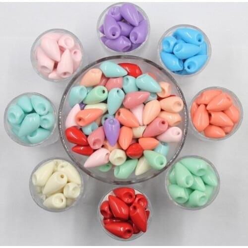NEW Cute Pepper Shape Pearl Loose Beads DIY Jewelry Making For Girls Dress Sewing Garment Accessories 100PCS 14X25MM