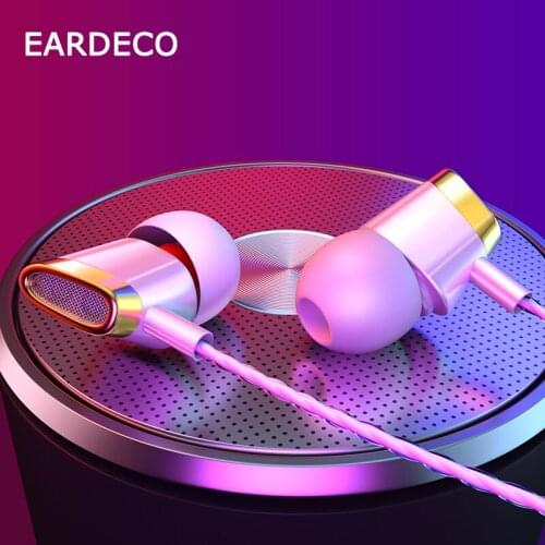 EARDECO Original Wired Headphones Stereo Bass Headphone Headset with Mic 3.5mm In-Ear Phone Earphone Earbuds Mobile Earphones