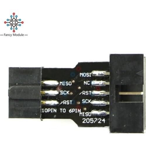 10 Pin to Standard 6 Pin Adapter Board For ATMEL AVRISP USBASP STK500
