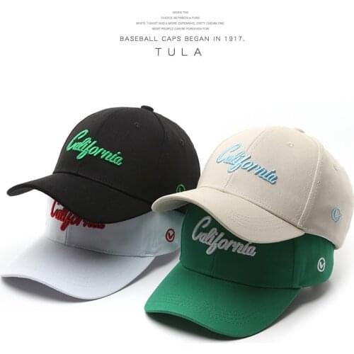 Casual Baseball Cap for Women and Men Fashion Letter 3D Embroidery Hat Cotton Hard Top Sun Caps Snapback Hat Unisex Peaked cap