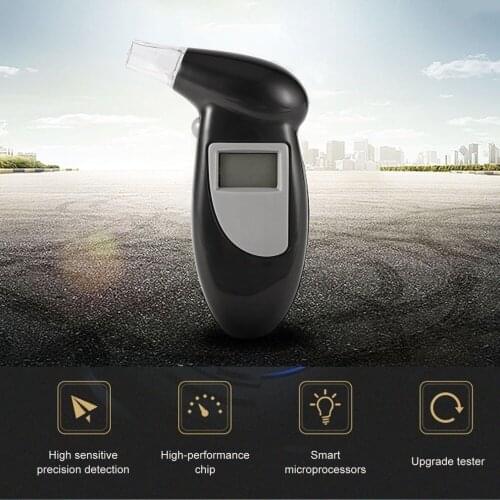 Professional LCD Display Digital Alcohol Tester Police Alert Breath Alcohol Tester Analyzer Detector Backlight