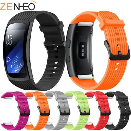 18mm L size smart Silicone durable sport watch strap for Samsung Gear fit2 Silicone sport watch strap for Samsung Gear Fit2 pro