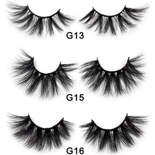 SOQOZ 25mm Eyelashes 3D Mink Lashes Natural Long Fluffy Lashes Crisscross Thick False Eyelashes Volume Cruelty Free Eye Lashes