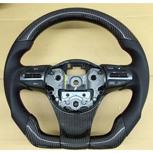 For KIA K5 2012-2015 Cuatomized Real Carbon Fiber Sports Steering Wheel Alcantara Leather