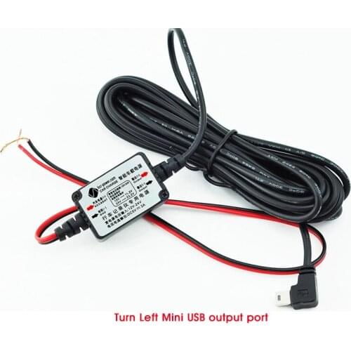 Mini USB Universal Car Charger Adapter For Car DVR Camera GPS Navigation Input 12V - 24V Ouput 5V 2A, Cable Length 3.5m