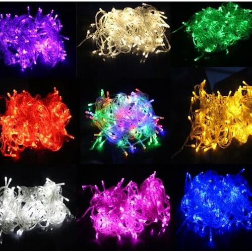 10M Waterproof 220V 100 LED holiday String lights for Christmas Festival Party Fairy Colorful Xmas LED String Lights