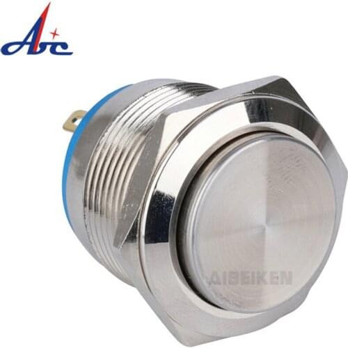22mm Waterproof Metal Push Button Switch Stainless Steel Solder 2 PIN Reset Switch