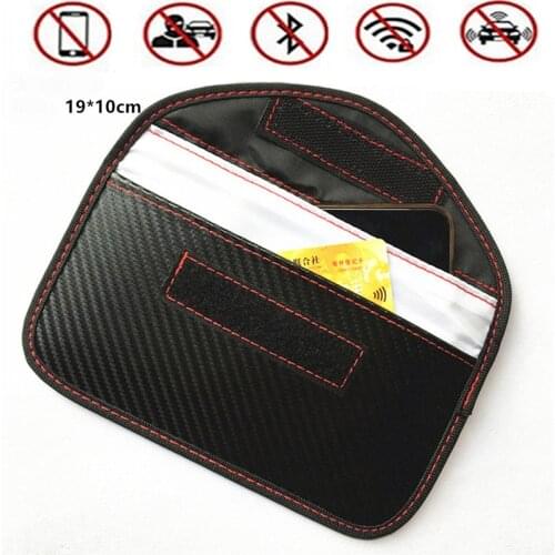 Japan Faraday Car Key Bag FOB Blocker Protector Cell Phone Bag RFID Signal Signal Shielding Cage Pouch For Keyless Car BAG1059