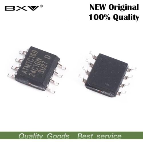 10PCS AT24C16N 24C16N 24C16 AT24N16 SOP-8 EEPROM 16k 2-Wire Bus SMD