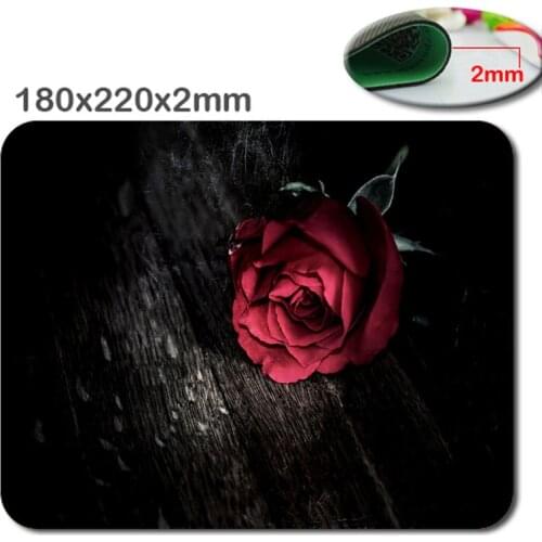 220mm*180mm*2mm DIY HD rose Customized Rectangle Non-Slip Rubber 3D fast printing gaming rubber durable notebook mouse pad