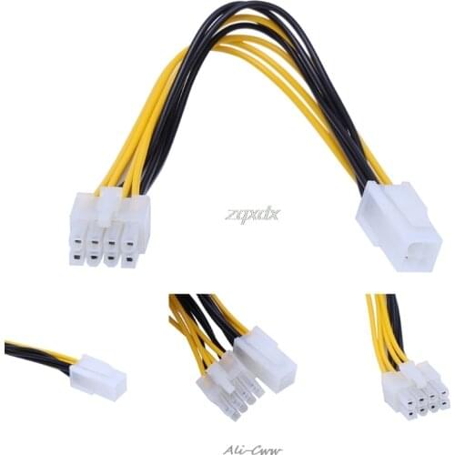 4 Pin Male to 8 Pin CPU Power Supply Adapter Converter ATX Cable 12V