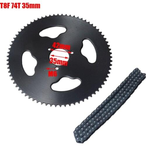 47cc 49cc T8F chain 136 Links and 74 teeth Chain plate sprocket for mini moto atv quad 2 stroke engine parts accessories
