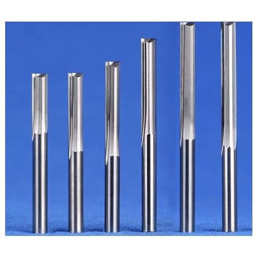 5pcs 3.175*3.175*17MM Two Straight Flute Milling Cutter, CNC Engraving Bit, Wood Router Bits Sets, Carbide End Mill