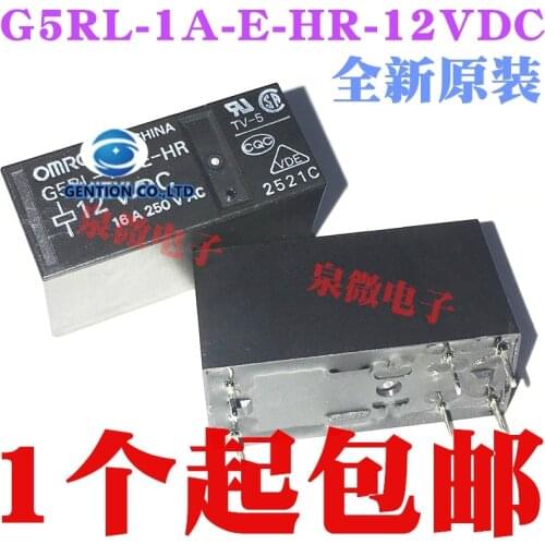 5PCS G5RL-A-E-1 HR-12 VDC G5RL-1A-E-12 VDC 16 a power relay in stock 100% new and original