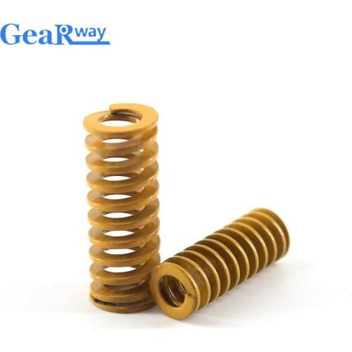 5pcs Yellow Die Spring Lightest Loading Compression Spring TF8x20/8x25/8x30/8x50/8x55mm 58% Compression Ratio Mould Spring