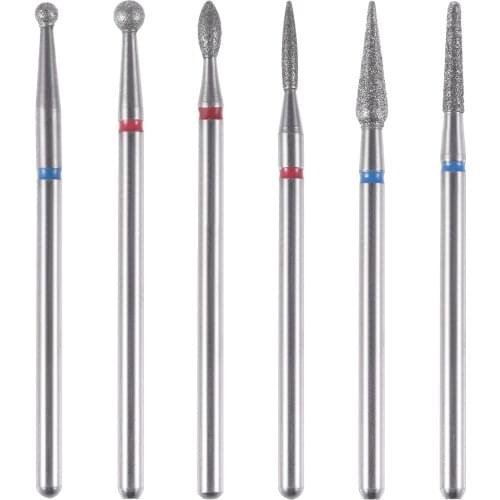 Uxcell Diamond Coated Grinding Head Drill Bit Set Polishing Trimming Carving Accessories for Metal, Hardwood 6pcs