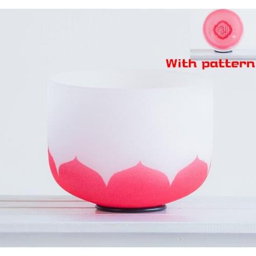 8 Inch C Root Red Lotus Chakra Quartz Crystal Singing Bowl O-ring and Mallet Included