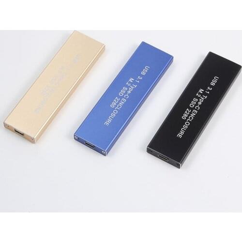 Aluminum USB3.1 Type C to M.2 NGFF SSD Enclosure PCIE M2 to USBC Mobile Hard Disk Box HDD Case For 2230/2242/2260/2280 M2