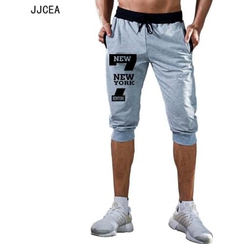 Summer Sports Mens Sportswear Pants Knee Length 3/4 Clothing Sport Joggers Workout Gym Fitness Suits Bermuda Shorts