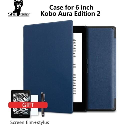 For Kobo Aura Edition 2 6 inch eReader Ebook PU Leather Smart Cover Protective Stand Folio Case for Kobo Aura Edition 2 N236