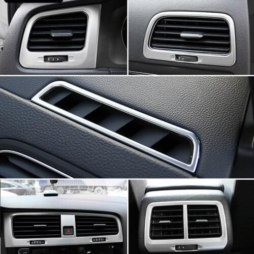 For Volkswagen Golf 7 VII 7 MK7 2013-2017 2018 ABS Chrome Car Air Conditioning Vent Outlet Cover Decoration Interior Accessories