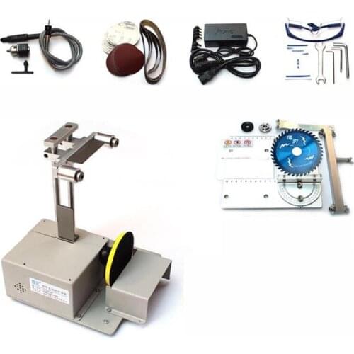 Electric Belt Machine Diy Woodworking Desktop Table Saw Mini Small Cutting Machine Polishing Machine