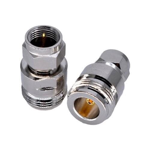 2pcs Adapter N Female jack To F Male plug RF Coaxial Connectors