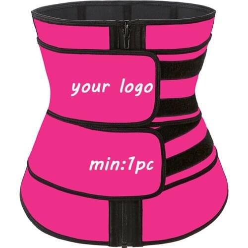 Print Logo Waist Trainer Shapewear Fajas Sauna Sweat Belt Weight Loss Girdles Women Body Curve Shaper Corset Workout Fitness
