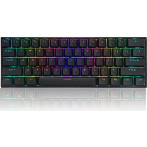 61 Keys Mechanical Gaming Keyboard 60% NKRO bluetooth 5.0 Type-C Gateron Switch PBT Double Shot Keycap RGB Keyboard