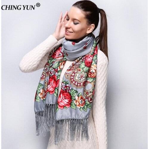 CHING YUN Fashion Ladies Scarf Printed Women toalla mandala Brand Wraps Hot-Sale Winter ladies Scarves cotton ponchos and capes