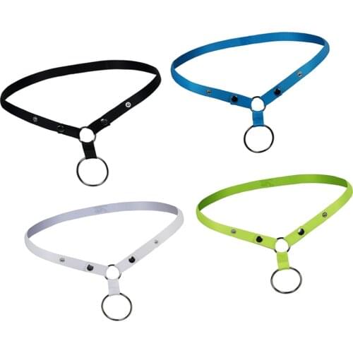 Gay sexy underwear Mens Scrotal Support Briefs G-String Metal Ring T-back Thong Tangas hollow out open crotch underpants