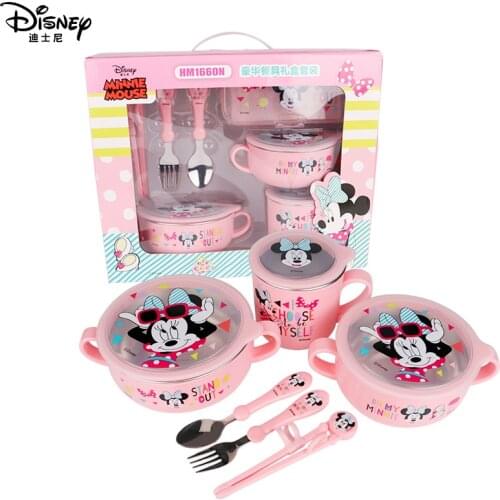 Disney Childrens Tableware Set Cartoon 7 Piece Baby Tender Set